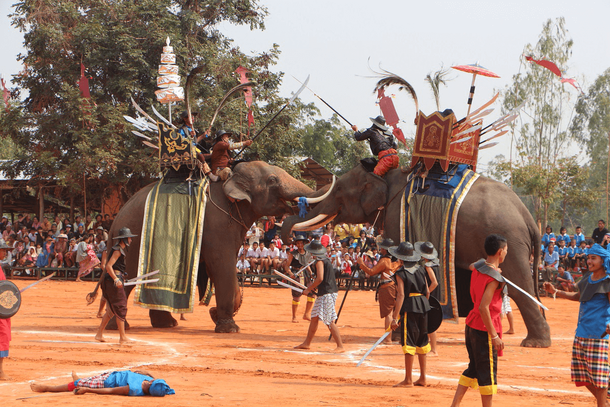 Elephant Duel Day in Thailand